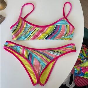 Colorful Striped Frankie’s Swim Set